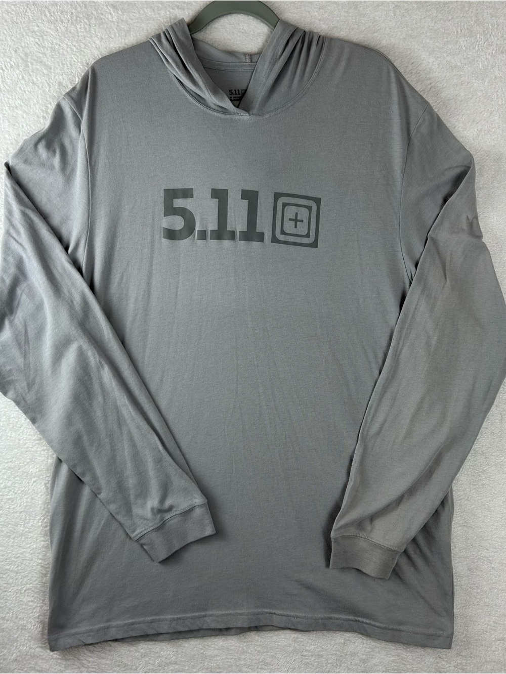 5.11 Tactical Men's Hooded Long-Sleeve Tee in Gray